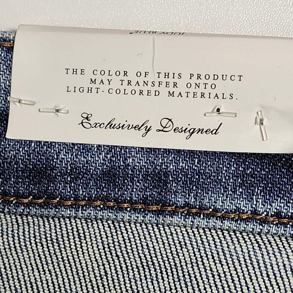 Judy Blue Jeans Womens Sz 7/28 High Waist Flare Fit Distressed Stretch Fray Cuff - Picture 6 of 16